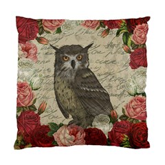 Vintage Owl Standard Cushion Case (one Side) by Valentinaart