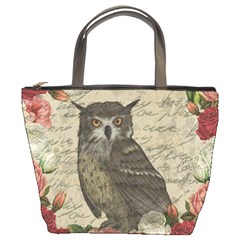 Vintage Owl Bucket Bags by Valentinaart