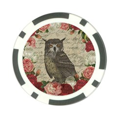 Vintage Owl Poker Chip Card Guard (10 Pack) by Valentinaart