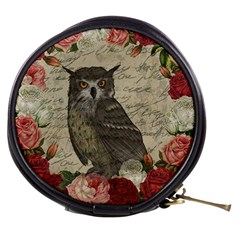 Vintage Owl Mini Makeup Bags by Valentinaart