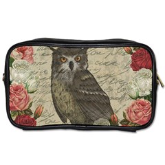 Vintage Owl Toiletries Bags 2-side by Valentinaart