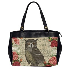 Vintage Owl Office Handbags (2 Sides)  by Valentinaart