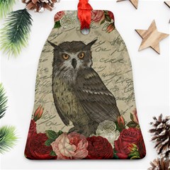 Vintage Owl Bell Ornament (two Sides) by Valentinaart