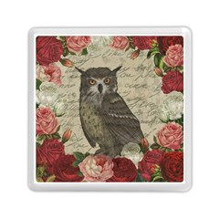 Vintage Owl Memory Card Reader (square)  by Valentinaart