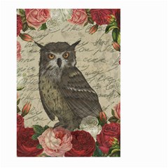 Vintage Owl Large Garden Flag (two Sides) by Valentinaart