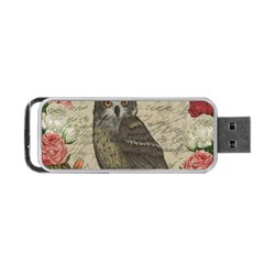 Vintage Owl Portable Usb Flash (one Side) by Valentinaart