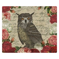 Vintage Owl Double Sided Flano Blanket (small)  by Valentinaart