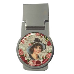 Vintage Girl Money Clips (round)  by Valentinaart