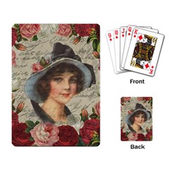 Vintage Girl Playing Card by Valentinaart