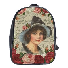 Vintage Girl School Bags(large)  by Valentinaart