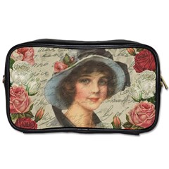 Vintage Girl Toiletries Bags by Valentinaart