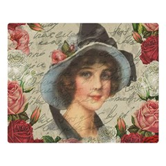 Vintage Girl Double Sided Flano Blanket (large) 