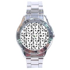 Seahorse Pattern Stainless Steel Analogue Watch by Valentinaart