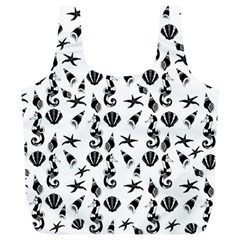 Seahorse Pattern Full Print Recycle Bags (l)  by Valentinaart