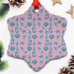 Seahorse pattern Ornament (Snowflake) Front