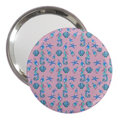 Seahorse Pattern 3  Handbag Mirrors by Valentinaart