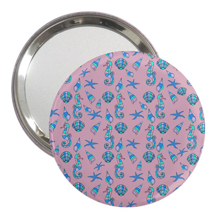 Seahorse pattern 3  Handbag Mirrors