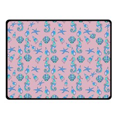 Seahorse Pattern Double Sided Fleece Blanket (small) 