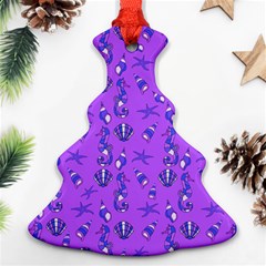 Seahorse Pattern Christmas Tree Ornament (two Sides) by Valentinaart