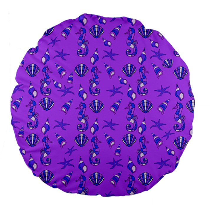 Seahorse pattern Large 18  Premium Round Cushions