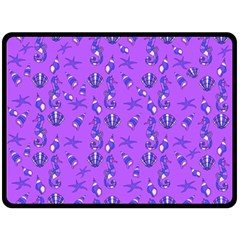 Seahorse Pattern Double Sided Fleece Blanket (large) 