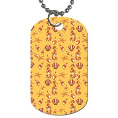 Seahorse Pattern Dog Tag (two Sides) by Valentinaart