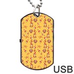 Seahorse pattern Dog Tag USB Flash (Two Sides) Back