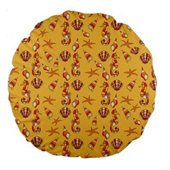 Seahorse Pattern Large 18  Premium Round Cushions by Valentinaart