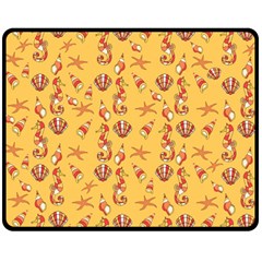 Seahorse Pattern Double Sided Fleece Blanket (medium) 