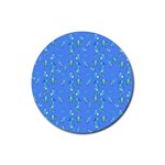 Seahorse pattern Rubber Round Coaster (4 pack)  Front