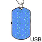 Seahorse pattern Dog Tag USB Flash (Two Sides) Front