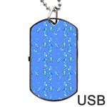 Seahorse pattern Dog Tag USB Flash (Two Sides) Back