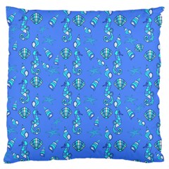 Seahorse Pattern Large Cushion Case (one Side) by Valentinaart