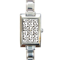 Seahorse Pattern Rectangle Italian Charm Watch by Valentinaart