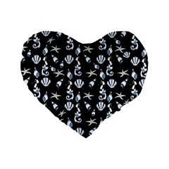 Seahorse Pattern Standard 16  Premium Heart Shape Cushions