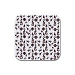 Seahorse pattern Rubber Square Coaster (4 pack)  Front