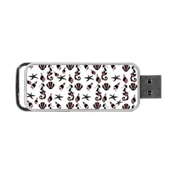 Seahorse Pattern Portable Usb Flash (two Sides) by Valentinaart