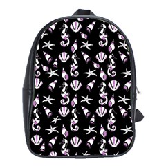 Seahorse Pattern School Bags (xl)  by Valentinaart