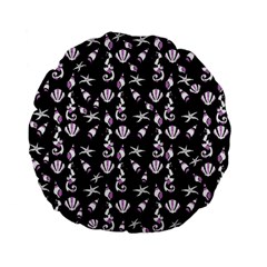 Seahorse Pattern Standard 15  Premium Flano Round Cushions by Valentinaart