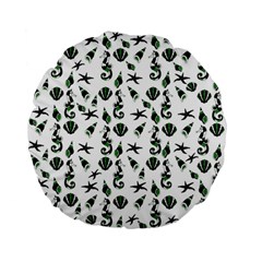 Seahorse Pattern Standard 15  Premium Flano Round Cushions by Valentinaart