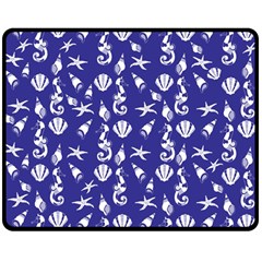 Seahorse Pattern Double Sided Fleece Blanket (medium) 