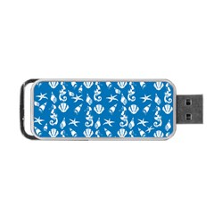 Seahorse Pattern Portable Usb Flash (two Sides) by Valentinaart