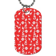 Seahorse Pattern Dog Tag (two Sides) by Valentinaart