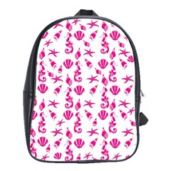 Seahorse Pattern School Bags(large)  by Valentinaart