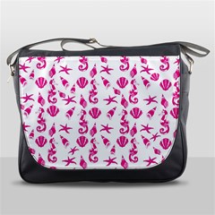 Seahorse Pattern Messenger Bags by Valentinaart