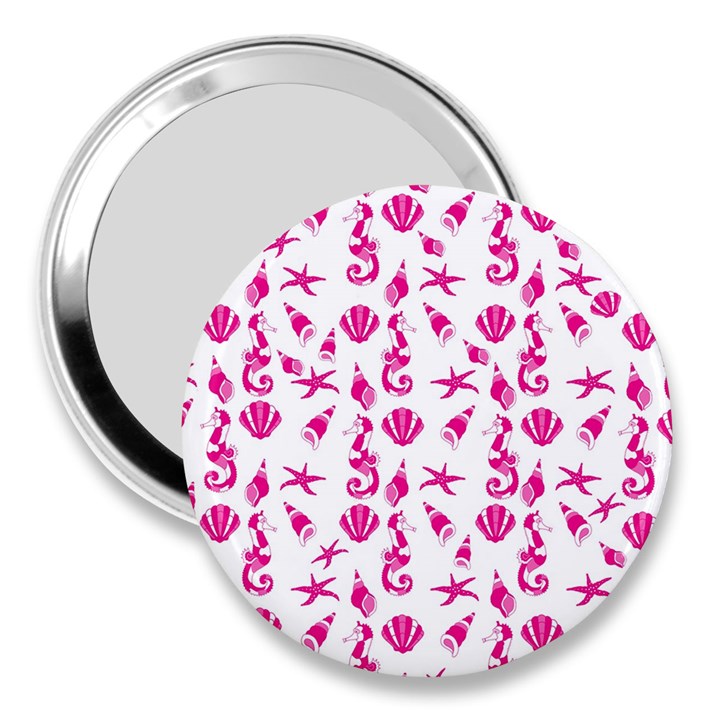 Seahorse pattern 3  Handbag Mirrors