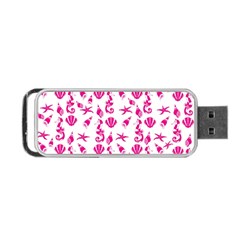 Seahorse Pattern Portable Usb Flash (one Side) by Valentinaart