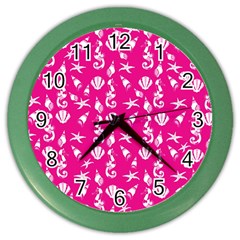 Seahorse Pattern Color Wall Clocks