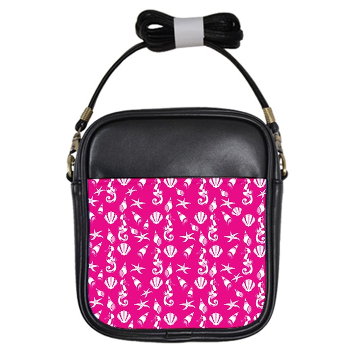 Seahorse pattern Girls Sling Bags