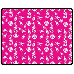 Seahorse Pattern Fleece Blanket (medium) 